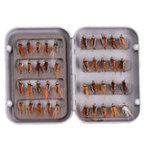 Maxbell Maxbell 40Pcs Fly Fishing Flies Outdoor Portable with Hook for Snapper Trout Walleye Black