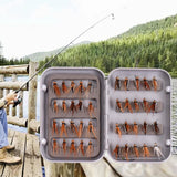 Maxbell Maxbell 40Pcs Fly Fishing Flies Outdoor Portable with Hook for Snapper Trout Walleye Black