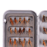 Maxbell Maxbell 40Pcs Fly Fishing Flies Outdoor Portable with Hook for Snapper Trout Walleye Black