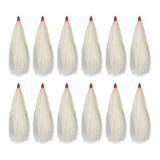 Maxbell Maxbell 12Pcs Fishing Bucktail Teasers for Seabass Lightweight Catfish Fishing Lures White