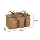 Maxbell Camping Storage Bag Large Capacity Portable Handbag for Sports Travel Hiking Khaki