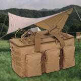 Maxbell Camping Storage Bag Large Capacity Portable Handbag for Sports Travel Hiking Khaki