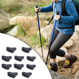 Maxbell 10Pcs Hiking Walking Pole Tips with Traction Grip End Cap Trekking Pole Tips