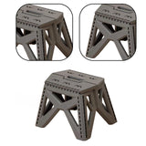 Maxbell Camping Stool Footrest Camping Chair Foot Rest for Barbecue Bathroom Outdoor Dark Gray