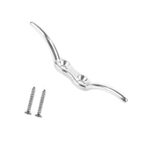 Maxbell Stainless Steel Rope Cleat with Screws Marine Hardware for Yacht Kayak Canoe Silver