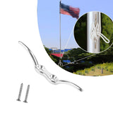 Maxbell Stainless Steel Rope Cleat with Screws Marine Hardware for Yacht Kayak Canoe Silver