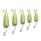 Maxbell Fishing Practice Plugs Wear Resistant Casting Plugs for Playground Yard Lawn Green 5pcs