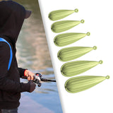 Maxbell Fishing Practice Plugs Wear Resistant Casting Plugs for Playground Yard Lawn Green 6pcs