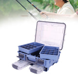 Maxbell Maxbell Fishing Tackle Box Portable Large Fishing Tools Box for Home Fishing Camping Blue