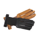 Maxbell Sports Glove Three Finger Protector Breathable Soft Adults Ambidextrous Wear Brown