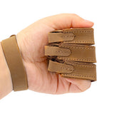 Maxbell Sports Glove Three Finger Protector Breathable Soft Adults Ambidextrous Wear Brown