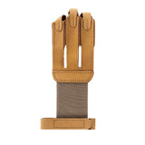 Maxbell Sports Glove Three Finger Protector Breathable Soft Adults Ambidextrous Wear Brown