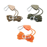 Maxbell Ratchet Pulley Rope Hanger Canopy Pulley Regulator Professional Cord Lanyard 4m Khaki