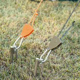 Maxbell Ratchet Pulley Rope Hanger Canopy Pulley Regulator Professional Cord Lanyard 4m Khaki