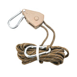 Maxbell Ratchet Pulley Rope Hanger Canopy Pulley Regulator Professional Cord Lanyard 4m Khaki