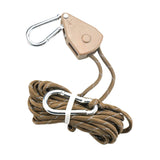 Maxbell Ratchet Pulley Rope Hanger Canopy Pulley Regulator Professional Cord Lanyard 4m Khaki