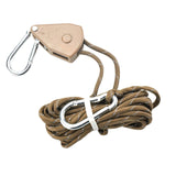Maxbell Ratchet Pulley Rope Hanger Canopy Pulley Regulator Professional Cord Lanyard 4m Khaki