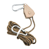Maxbell Ratchet Pulley Rope Hanger Canopy Pulley Regulator Professional Cord Lanyard 4m Khaki