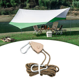 Maxbell Ratchet Pulley Rope Hanger Canopy Pulley Regulator Professional Cord Lanyard 4m Khaki