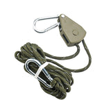 Maxbell Ratchet Pulley Rope Hanger Canopy Pulley Regulator Professional Cord Lanyard 4m Green