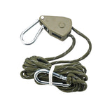 Maxbell Ratchet Pulley Rope Hanger Canopy Pulley Regulator Professional Cord Lanyard 4m Green