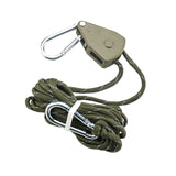 Maxbell Ratchet Pulley Rope Hanger Canopy Pulley Regulator Professional Cord Lanyard 4m Green