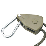 Maxbell Ratchet Pulley Rope Hanger Canopy Pulley Regulator Professional Cord Lanyard 4m Green