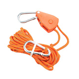 Maxbell Ratchet Pulley Rope Hanger Canopy Pulley Regulator Professional Cord Lanyard 5m Orange