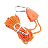 Maxbell Ratchet Pulley Rope Hanger Canopy Pulley Regulator Professional Cord Lanyard 5m Orange