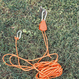 Maxbell Ratchet Pulley Rope Hanger Canopy Pulley Regulator Professional Cord Lanyard 5m Orange
