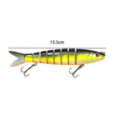 Maxbell Bass Fishing Lure Multi Jointed Fish Tool Lifelike Supplies Artificial Lures Style A