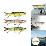 Maxbell Bass Fishing Lure Multi Jointed Fish Tool Lifelike Supplies Artificial Lures Style A