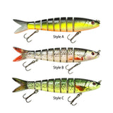 Maxbell Bass Fishing Lure Multi Jointed Fish Tool Lifelike Supplies Artificial Lures Style A