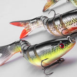 Maxbell Bass Fishing Lure Multi Jointed Fish Tool Lifelike Supplies Artificial Lures Style A