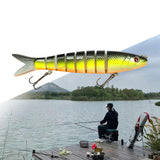 Maxbell Bass Fishing Lure Multi Jointed Fish Tool Lifelike Supplies Artificial Lures Style A