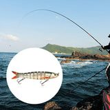 Maxbell Bass Fishing Lure Multi Jointed Fish Tool Lifelike Supplies Artificial Lures Style B