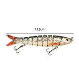Maxbell Bass Fishing Lure Multi Jointed Fish Tool Lifelike Supplies Artificial Lures Style B