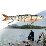Maxbell Bass Fishing Lure Multi Jointed Fish Tool Lifelike Supplies Artificial Lures Style B