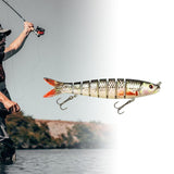 Maxbell Bass Fishing Lure Multi Jointed Fish Tool Lifelike Supplies Artificial Lures Style B