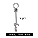 Maxbell 50x Fishing Snaps Fishing Accessories Tackle Lightweight Strong Quick Change 10mm