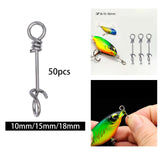 Maxbell 50x Fishing Snaps Fishing Accessories Tackle Lightweight Strong Quick Change 10mm