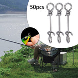 Maxbell 50x Fishing Snaps Fishing Accessories Tackle Lightweight Strong Quick Change 10mm