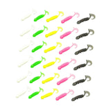 Maxbell Maxbell 30 Pieces Wave Fishing Lures Gifts Soft for Walleye Mandarin Fishing Outdoor
