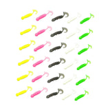 Maxbell Maxbell 30 Pieces Wave Fishing Lures Gifts Soft for Walleye Mandarin Fishing Outdoor