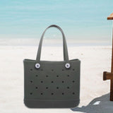 Maxbell Beach Bag Summer Supplies Waterproof Portable Storage Bag Sport Basket Grey