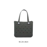 Maxbell Beach Bag Summer Supplies Waterproof Portable Storage Bag Sport Basket Grey