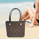 Maxbell Beach Bag Summer Supplies Waterproof Portable Storage Bag Sport Basket Brown