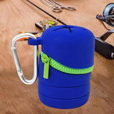 Maxbell Fishing Microtrash Container Folded for Outdoor Activities Father's Day Gift Blue