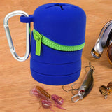 Maxbell Fishing Microtrash Container Folded for Outdoor Activities Father's Day Gift Blue