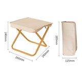 Maxbell Camping Stool Compact Chair Folding Small Chair for Picnic Traveling Outdoor Khaki Small